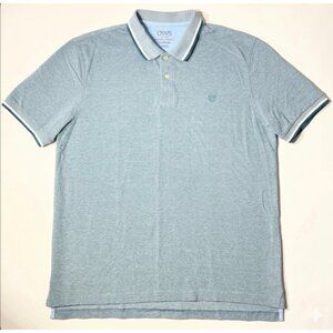 Chaps Blue Polo Shirt XL Stretch Cotton Blend Mens Casual Collar Short Sleeve
